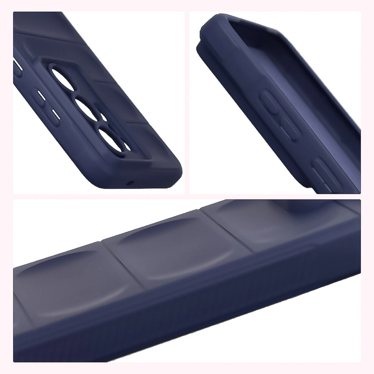 Teksturowane boki i podwyższone krawędzie ekranu i aparatu w etui Bizon Case Tur do Samsung Galaxy S26 Ultra