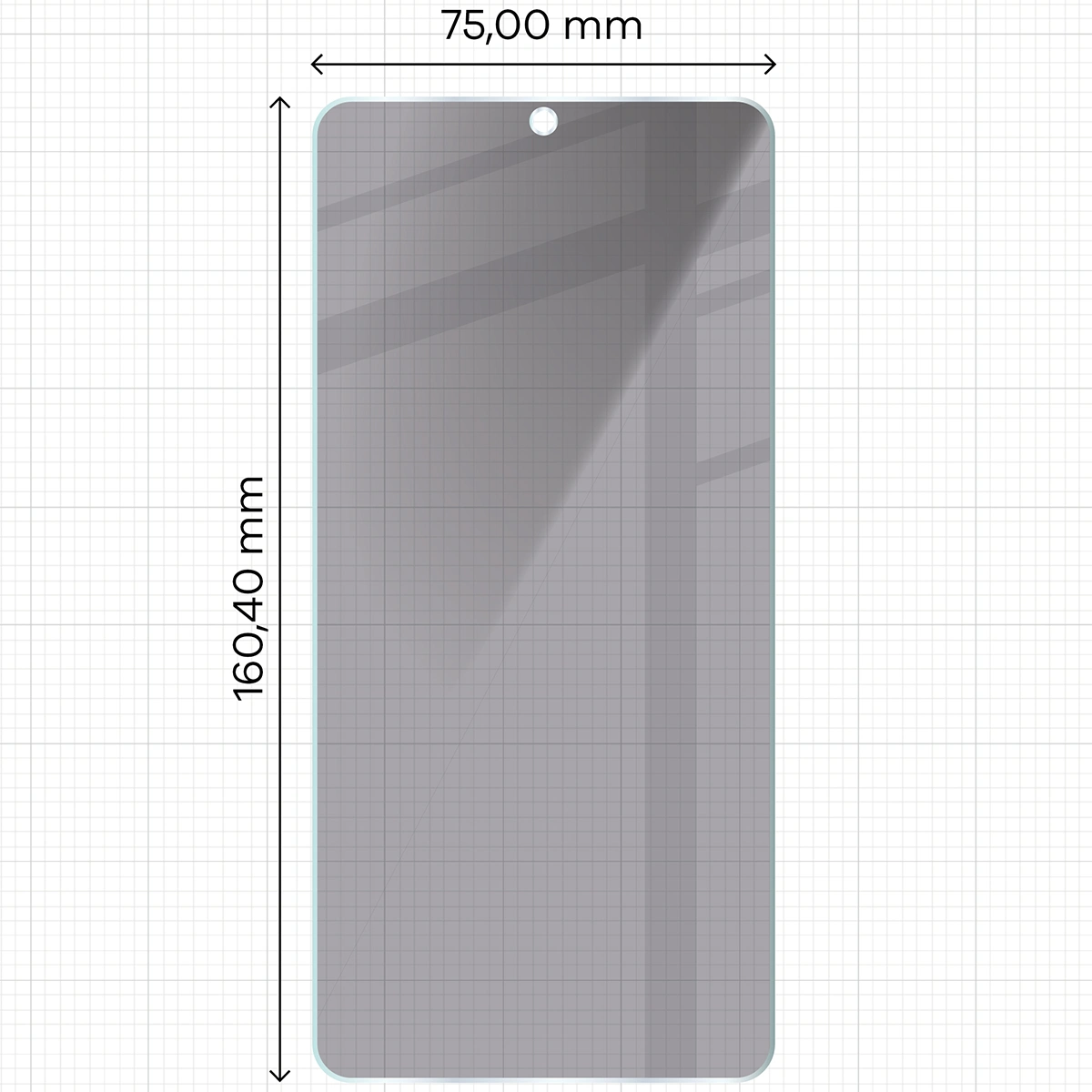 Miarka z wymiarami szkła Bizon Glass Clear Shadow do Samsung Galaxy S26 Ultra