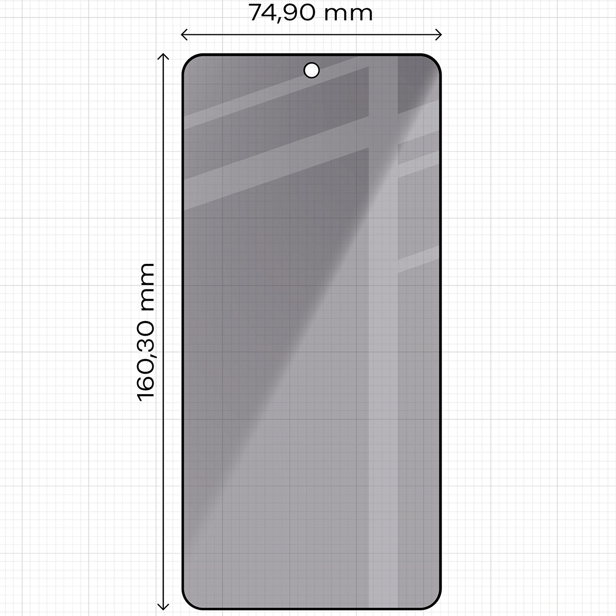 Zdjęcie na miarce szkła Bizon Glass Edge Shadow do Samsung Galaxy S26 Ultra