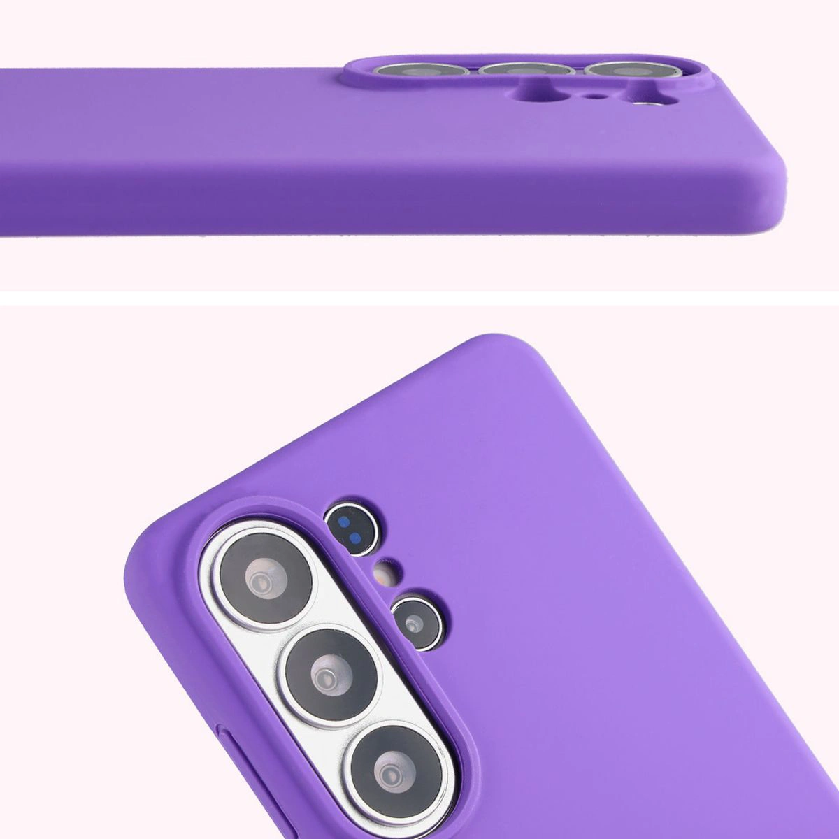 Zbliżenie na wycięcie na obiektywy w etui Bizon Soft Case do Samsung Galaxy S26 Ultra