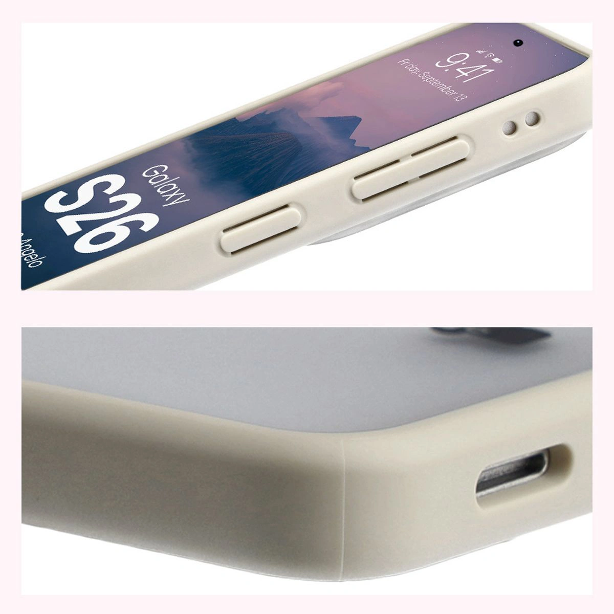 Wzmocnione narożniki i podwyższone ranty ekranu w etui Bizon Case Angelo do Samsung Galaxy S26