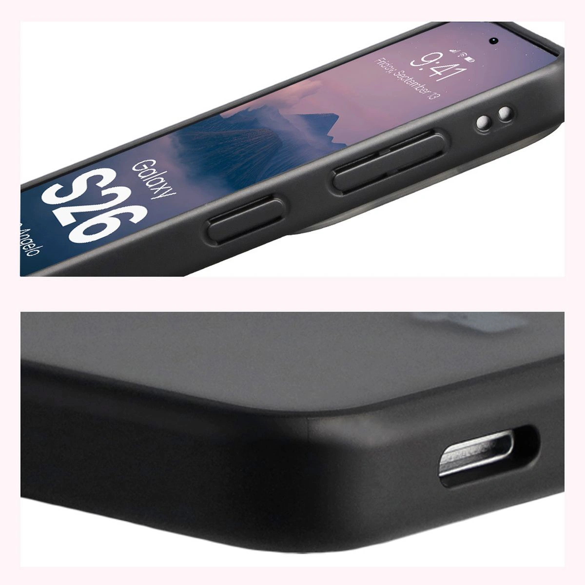 Wzmocnione narożniki i podwyższone ranty ekranu w etui Bizon Case Angelo do Samsung Galaxy S26