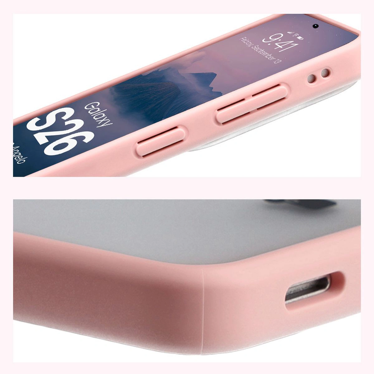 Wzmocnione narożniki i podwyższone ranty ekranu w etui Bizon Case Angelo do Samsung Galaxy S26