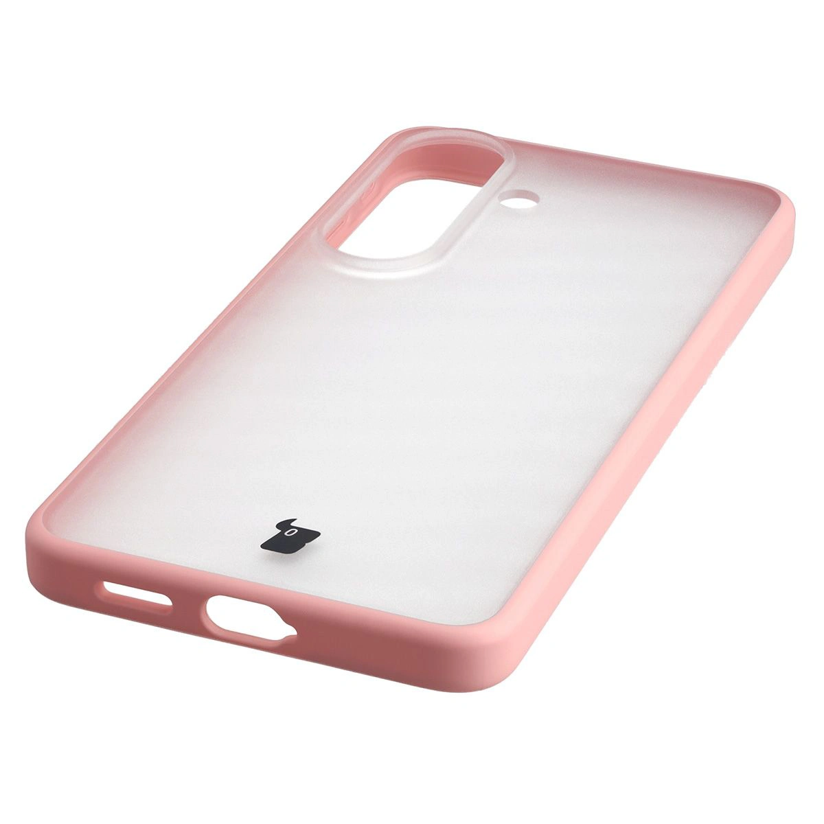 Zintegrowane przyciski, wycięcia i hybrydowy materiał w etui Bizon Case Angelo do Samsung Galaxy S26