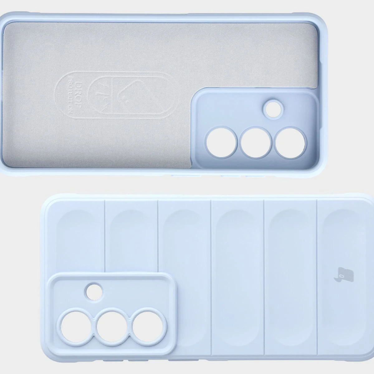 Wyściółka z mikrofibry, wyżłobienia na pleckach i wzmocnione narożniki w etui Bizon Case Tur do Samsung Galaxy S26