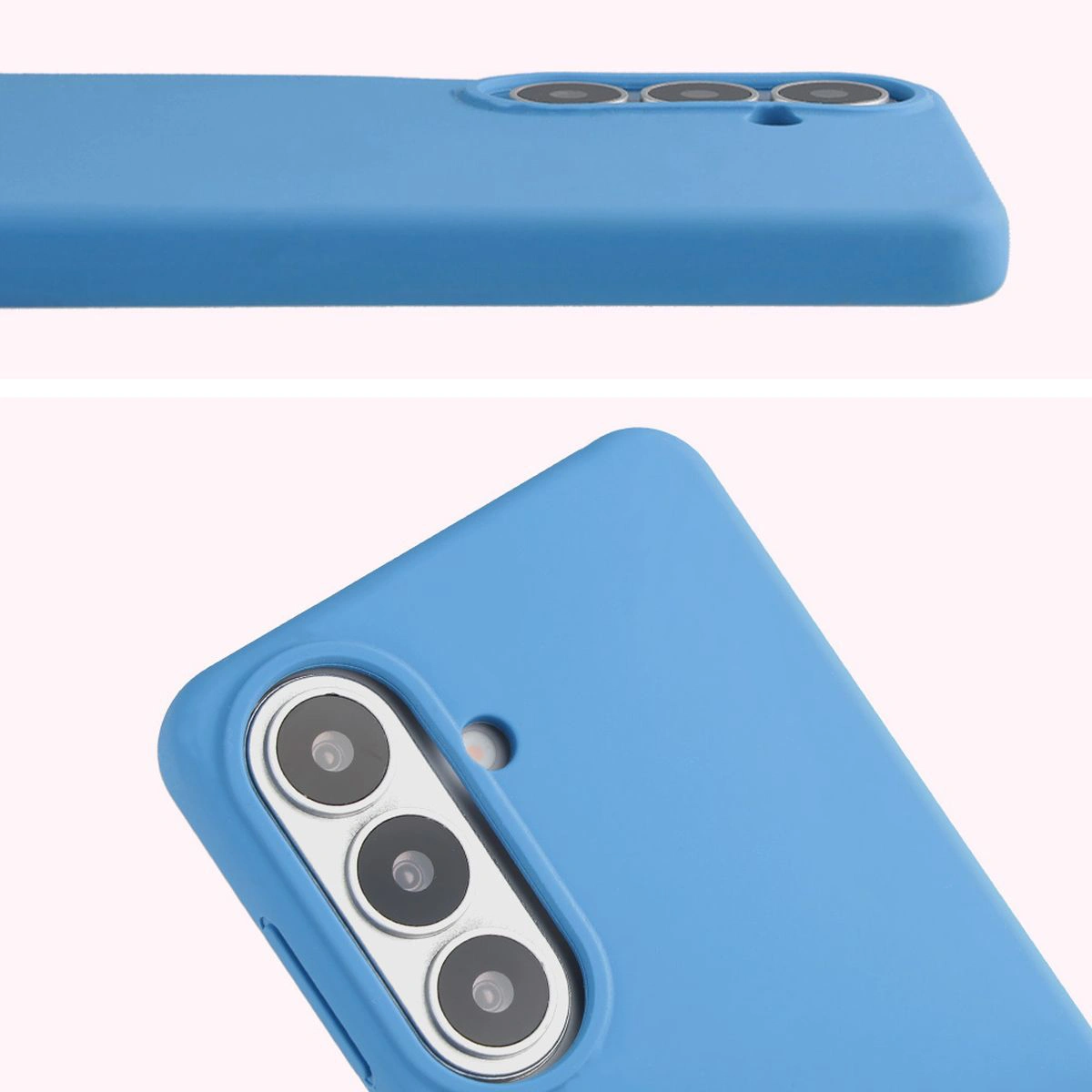 Zbliżenie na wycięcie na obiektywy w etui Bizon Soft Case do Samsung Galaxy S26