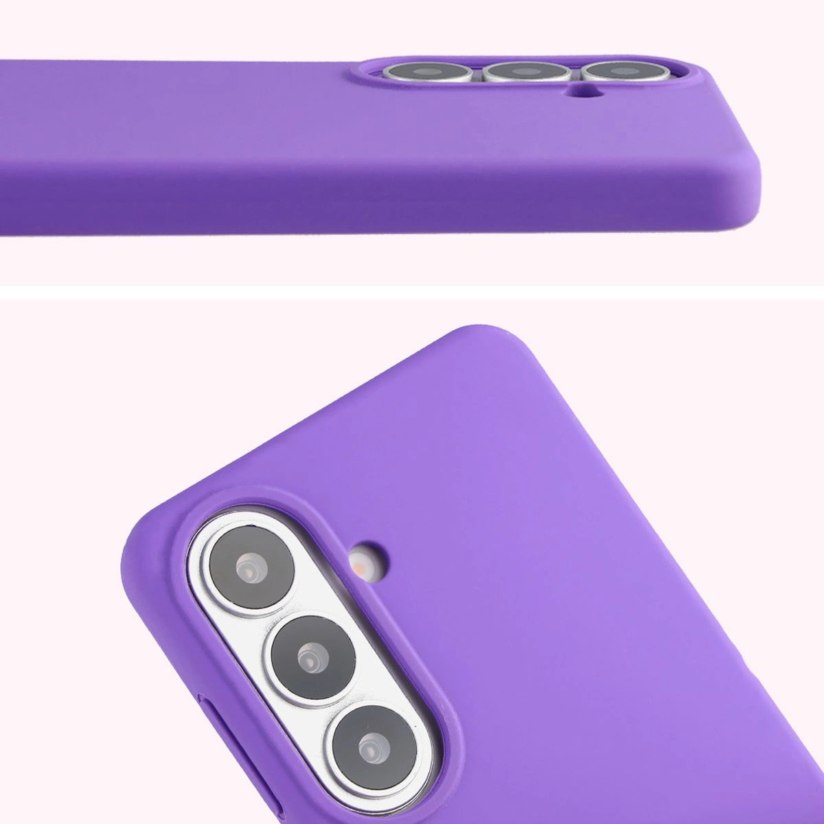 Zbliżenie na wycięcie na obiektywy w etui Bizon Soft Case do Samsung Galaxy S26