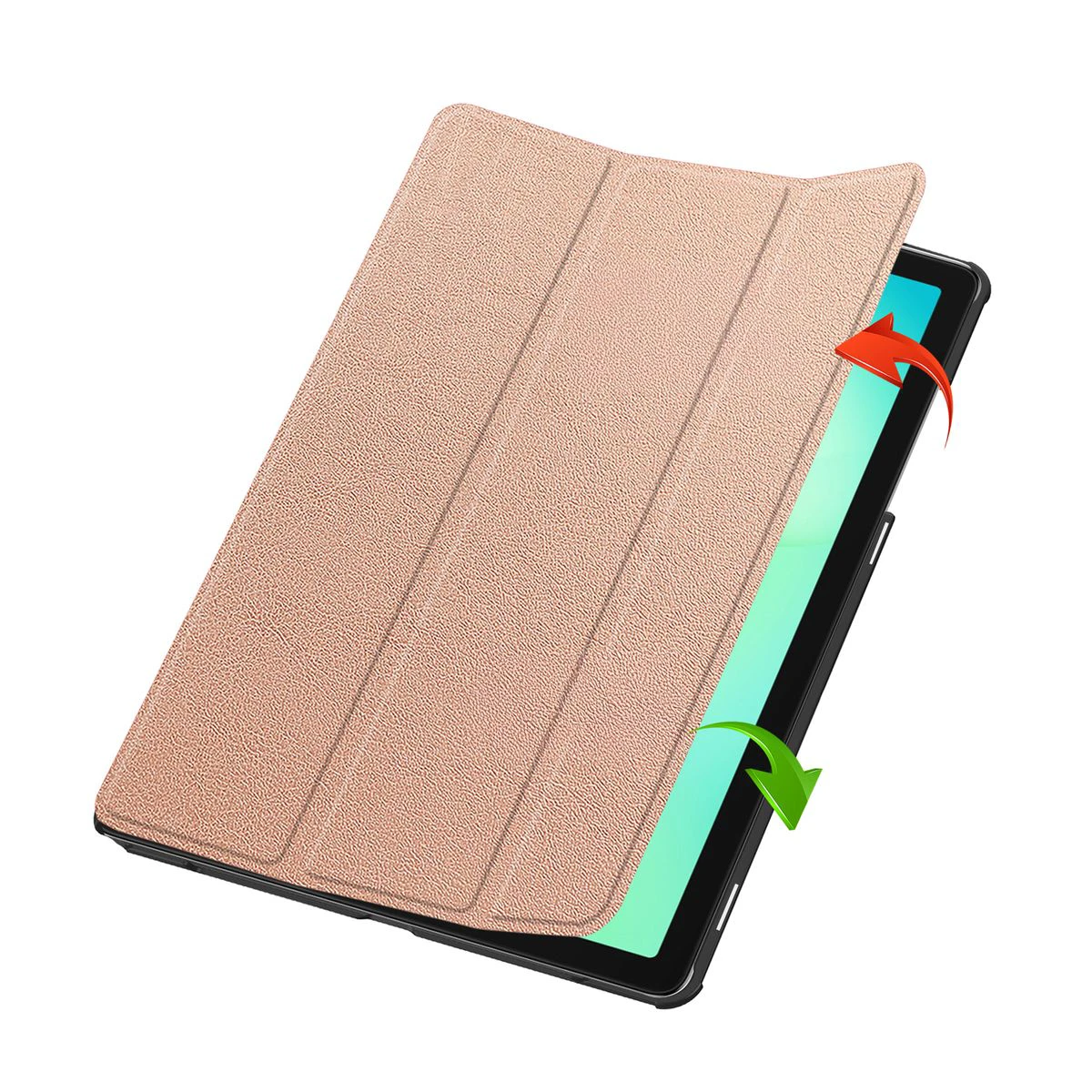 Etui z klapką Bizon Case Tab Croc od frontu do Samsung Galaxy Tab A11 Plus / Samsung Galaxy Tab A9 Plus