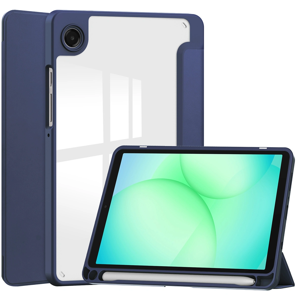 Dedykowany slot na rysik w etui Bizon Tab Case Clear Matt do Samsung Galaxy Tab A11 / Samsung Galaxy Tab A9