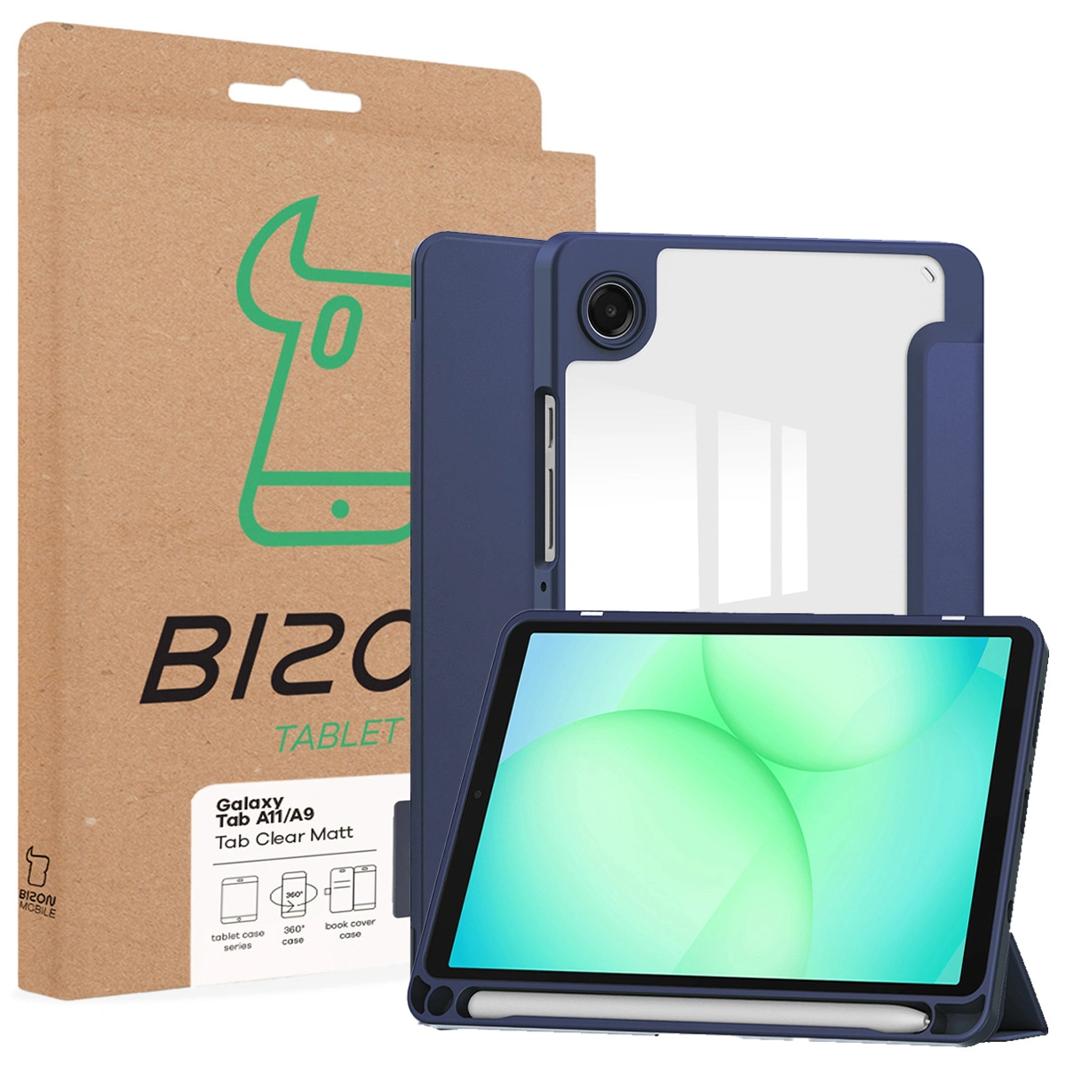 Bizon Tab Clear Matt – pudełko z etui do Samsung Galaxy Tab A11 / Samsung Galaxy Tab A9