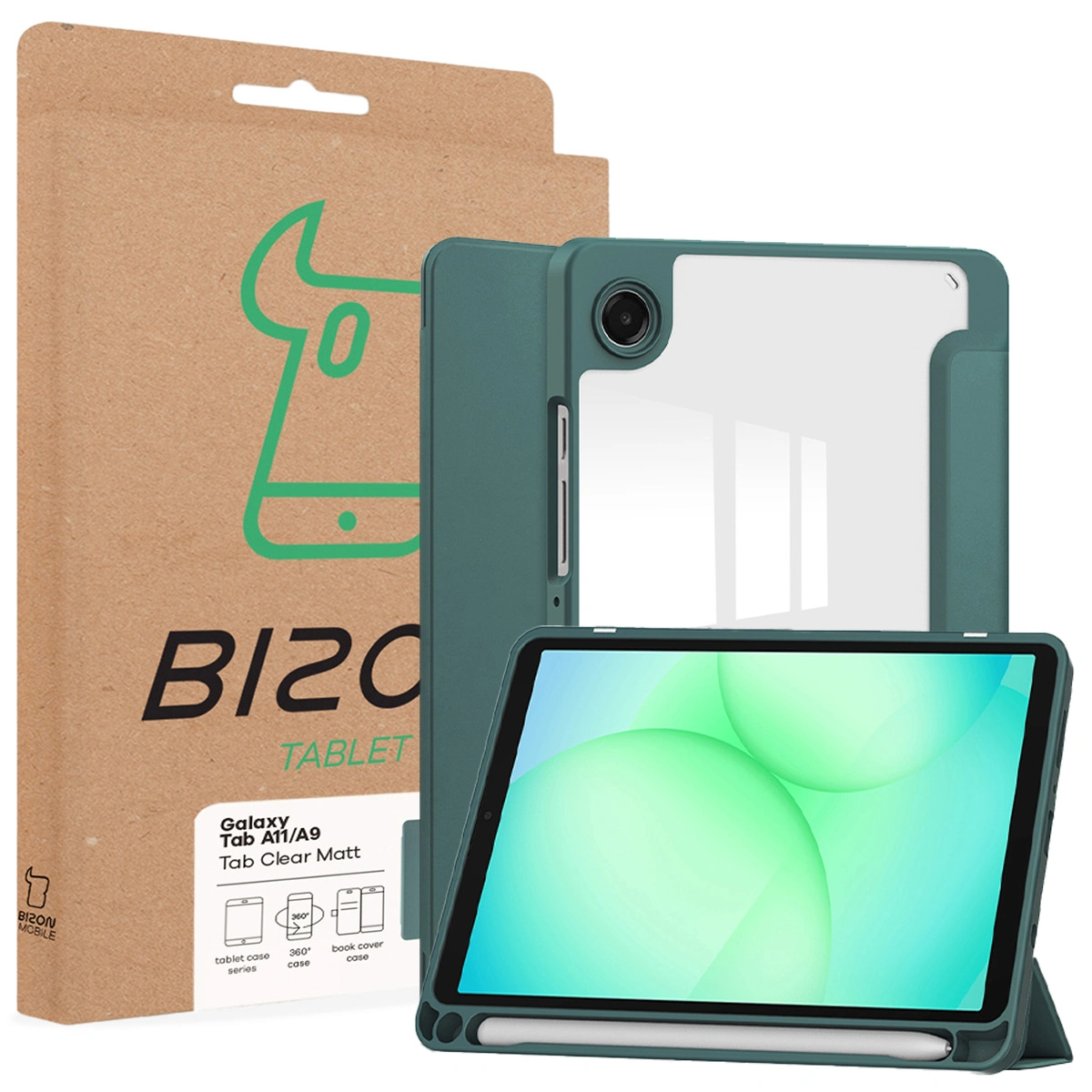 Bizon Tab Clear Matt – pudełko z etui do Samsung Galaxy Tab A11 / Samsung Galaxy Tab A9
