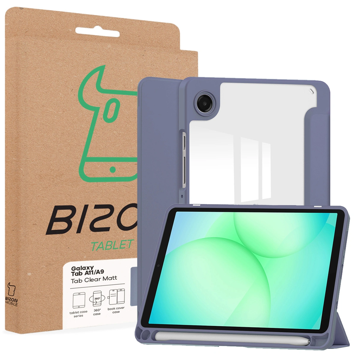 Bizon Tab Clear Matt – pudełko z etui do Samsung Galaxy Tab A11 / Samsung Galaxy Tab A9
