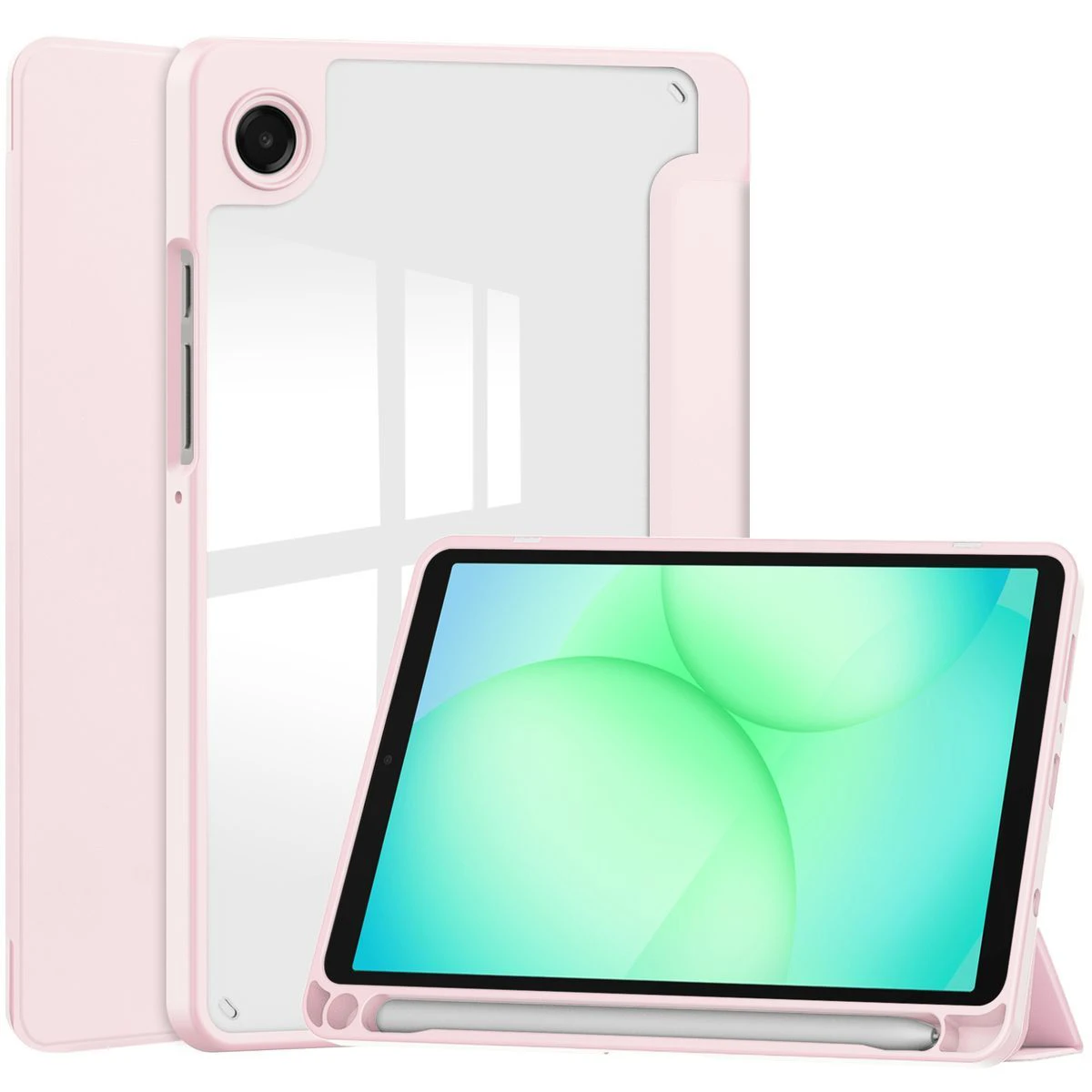Dedykowany slot na rysik w etui Bizon Tab Case Clear Matt do Samsung Galaxy Tab A11 / Samsung Galaxy Tab A9