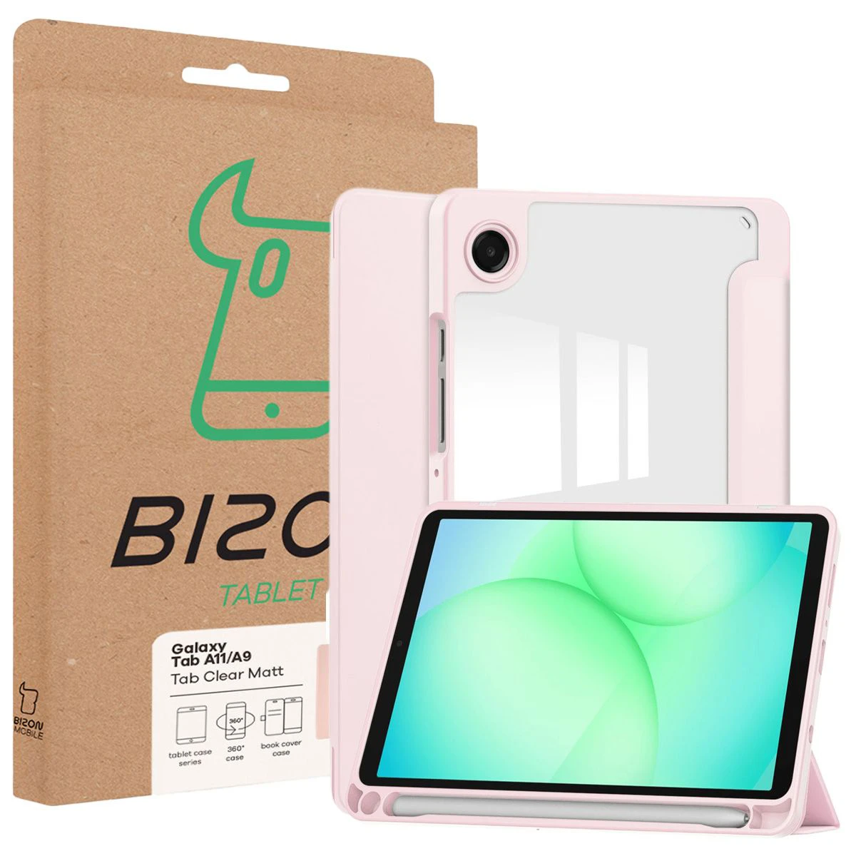 Bizon Tab Clear Matt – pudełko z etui do Samsung Galaxy Tab A11 / Samsung Galaxy Tab A9