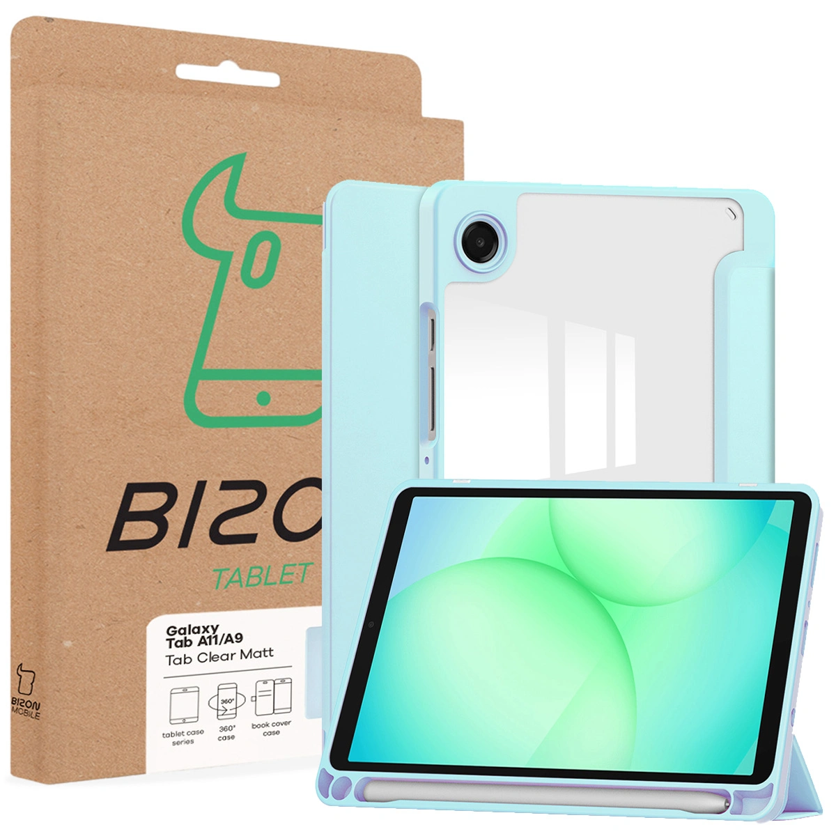 Bizon Tab Clear Matt – pudełko z etui do Samsung Galaxy Tab A11 / Samsung Galaxy Tab A9
