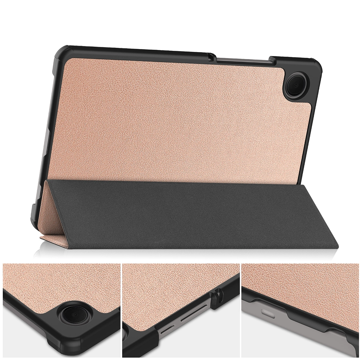 Etui z klapką Bizon Case Tab Croc od frontu do Samsung Galaxy Tab A11 / Samsung Galaxy Tab A9