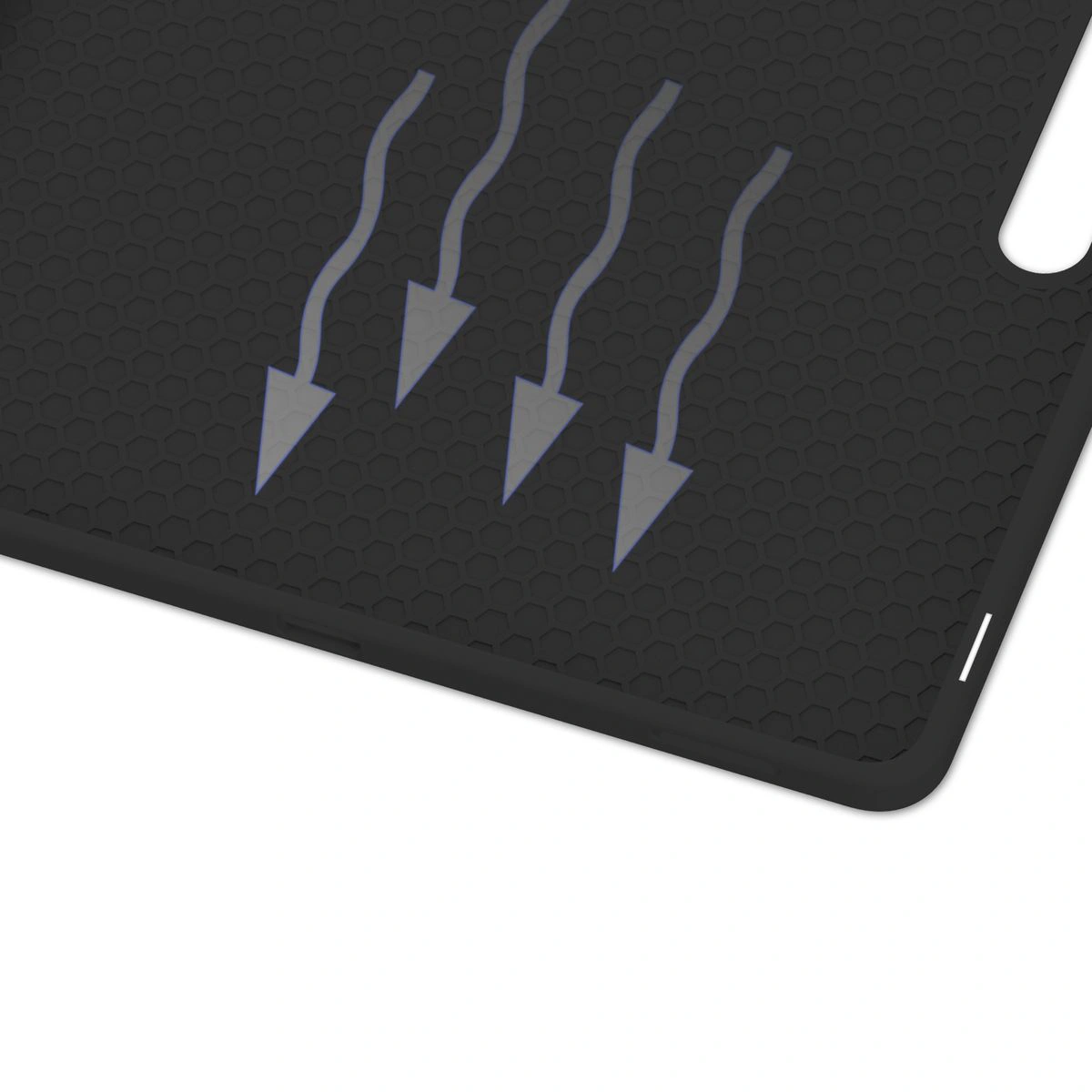 Otwarte wnętrze etui z widokiem na miejsce dla rysika do Samsung Galaxy Tab S10 FE Plus