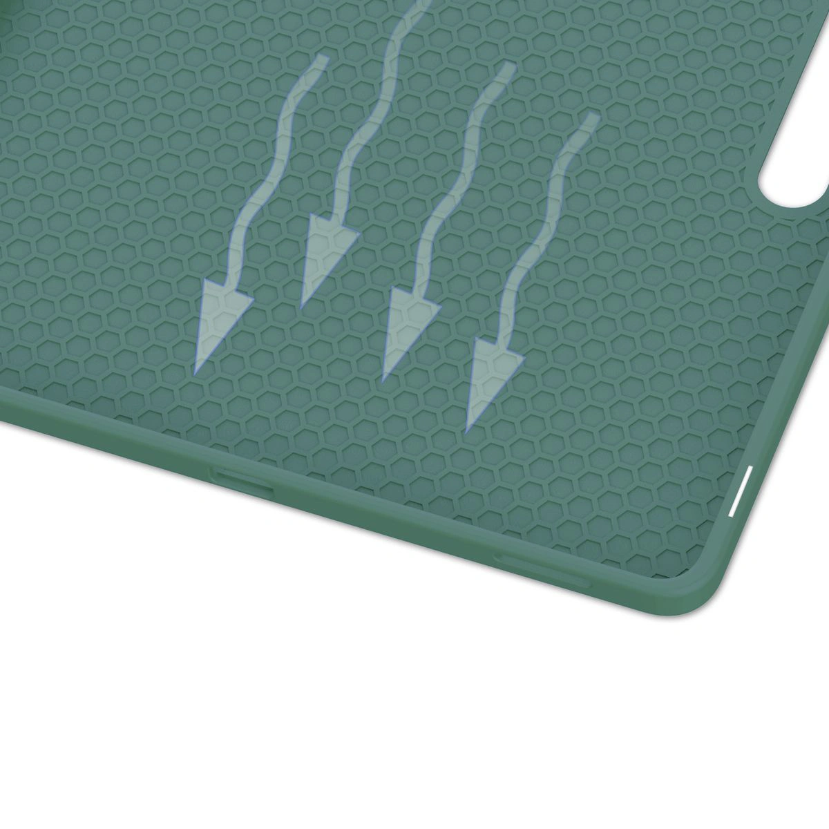 Otwarte wnętrze etui z widokiem na miejsce dla rysika do Samsung Galaxy Tab S10 FE Plus