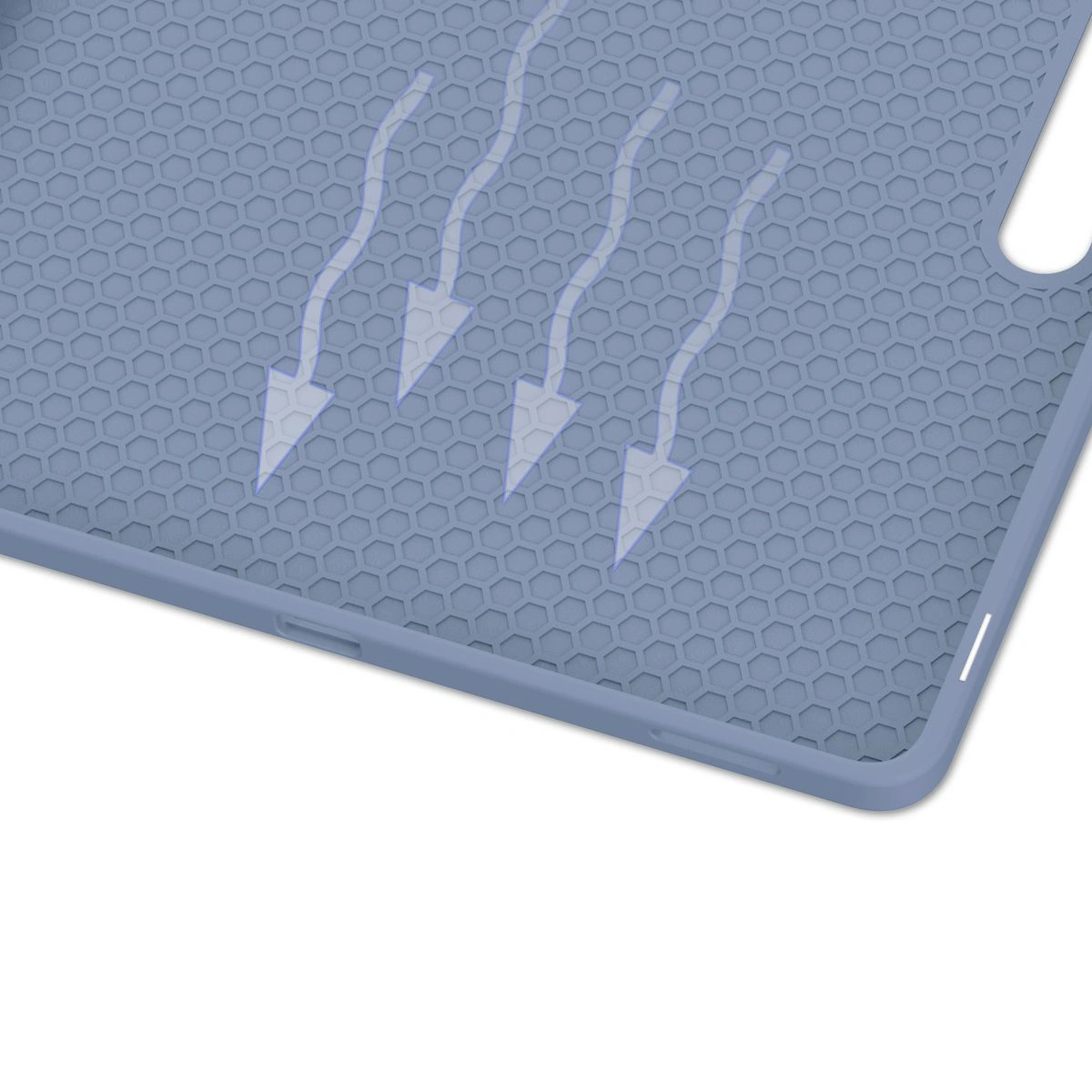 Otwarte wnętrze etui z widokiem na miejsce dla rysika do Samsung Galaxy Tab S10 FE Plus