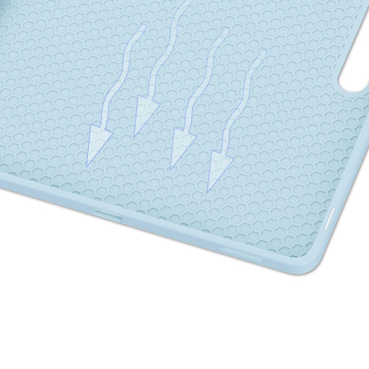 Otwarte wnętrze etui z widokiem na miejsce dla rysika do Samsung Galaxy Tab S10 FE Plus