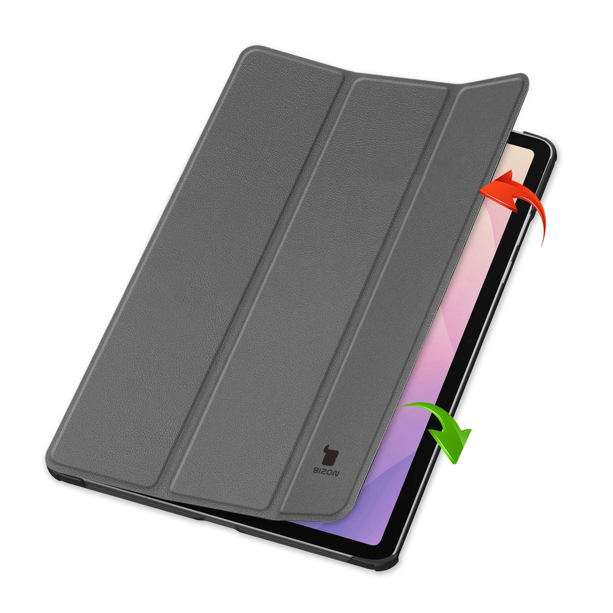 Etui z klapką Bizon Case Tab Croc od frontu do Samsung Galaxy Tab S11 Ultra