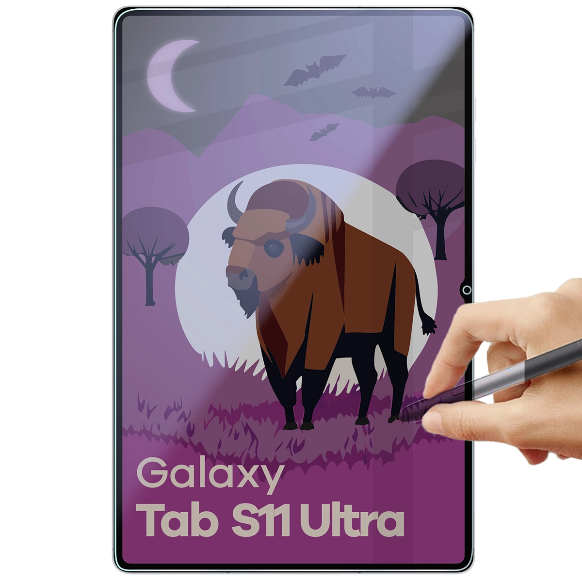 Szkło hybrydowe prywatyzujące Bizon Glass Tab Mule Shadow do Galaxy Tab S11 Ultra