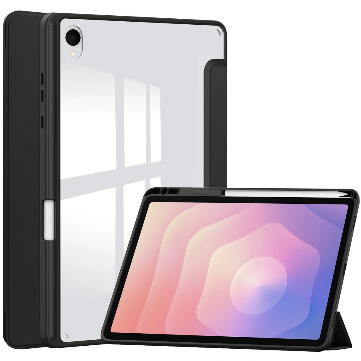 Dedykowany slot na rysik w etui Bizon Tab Case Clear Matt do Samsung Galaxy Tab S11