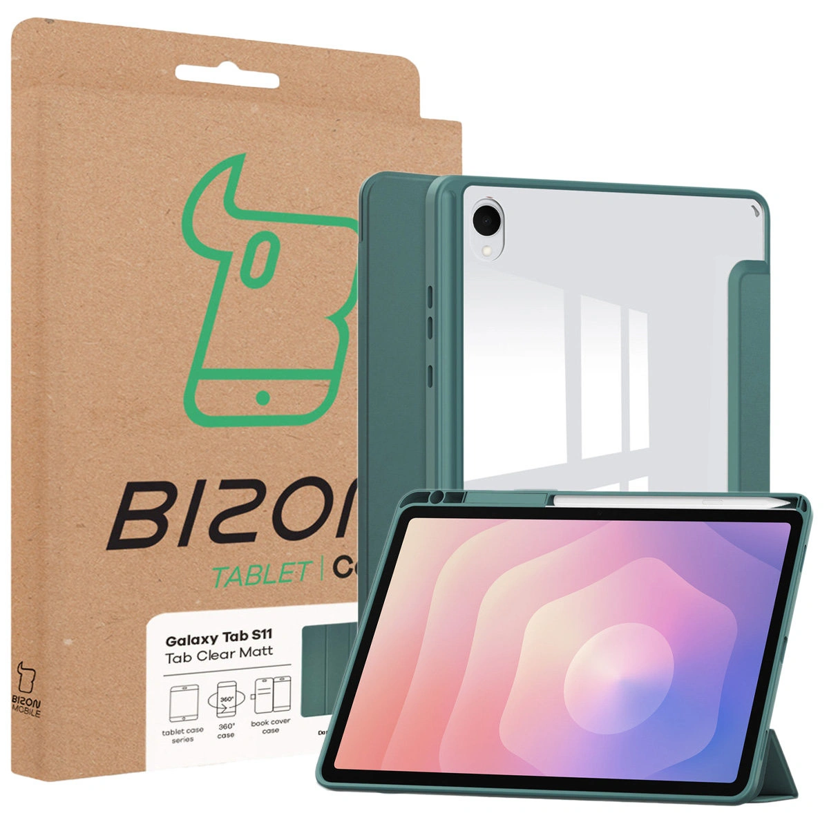 Bizon Tab Clear Matt – pudełko z etui do Samsung Galaxy Tab S11