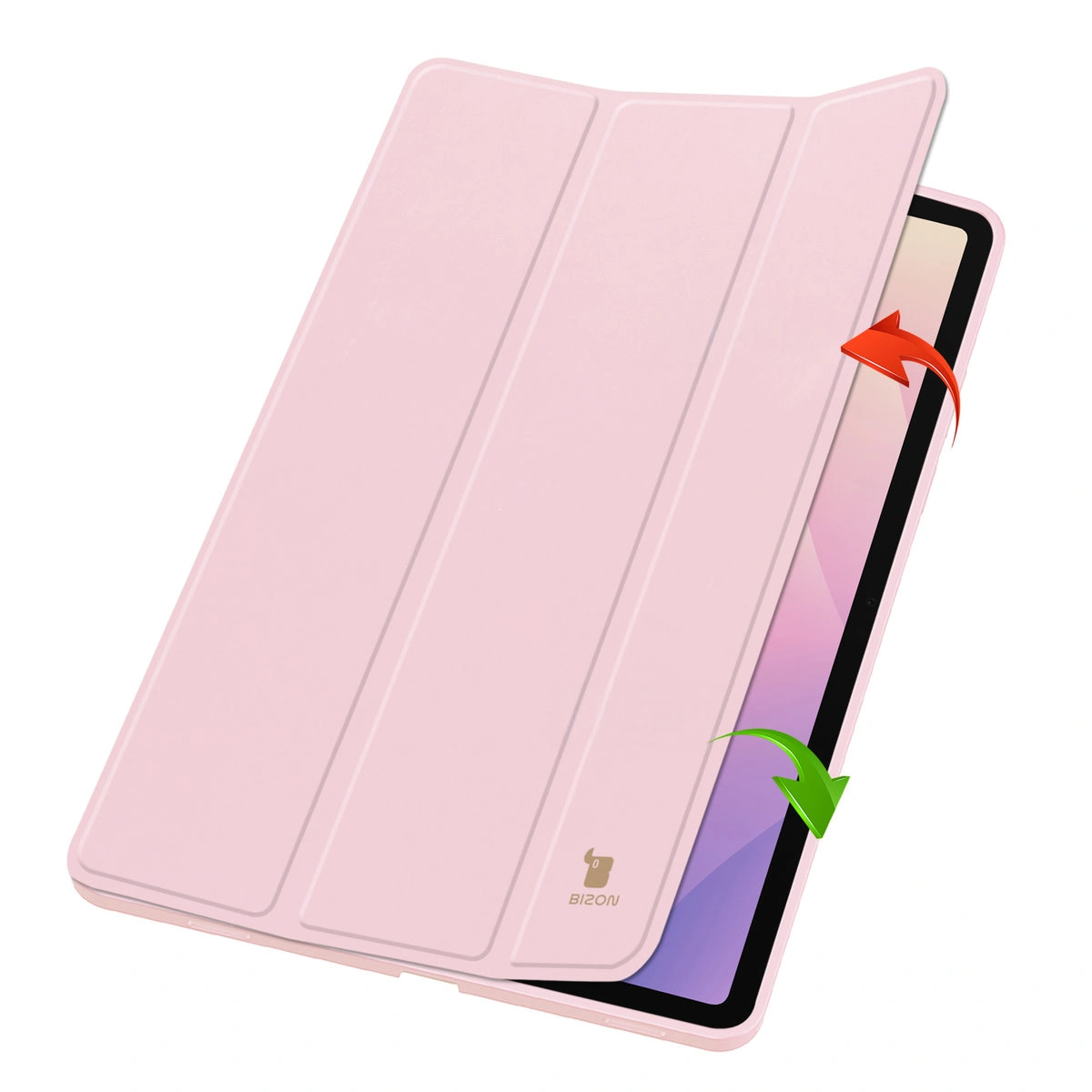 Dwa etui stojące na podwyższeniach, ukazujące funkcję zmiany w podstawkę do Samsung Galaxy Tab S11