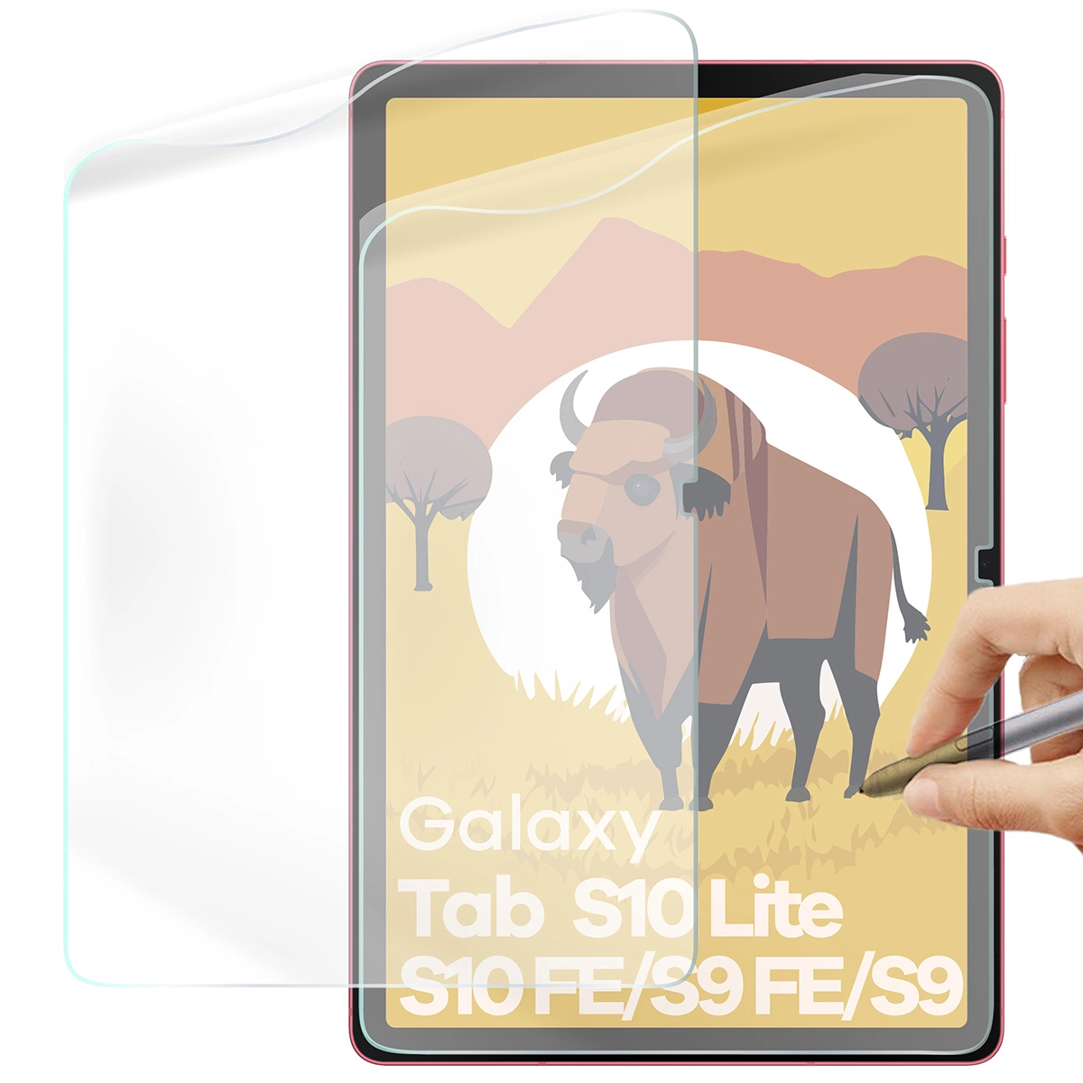 Folia imitująca papier Bizon Film Tab Papirus Duo do Galaxy Tab S10 Lite / S10 FE / S9 FE / S9