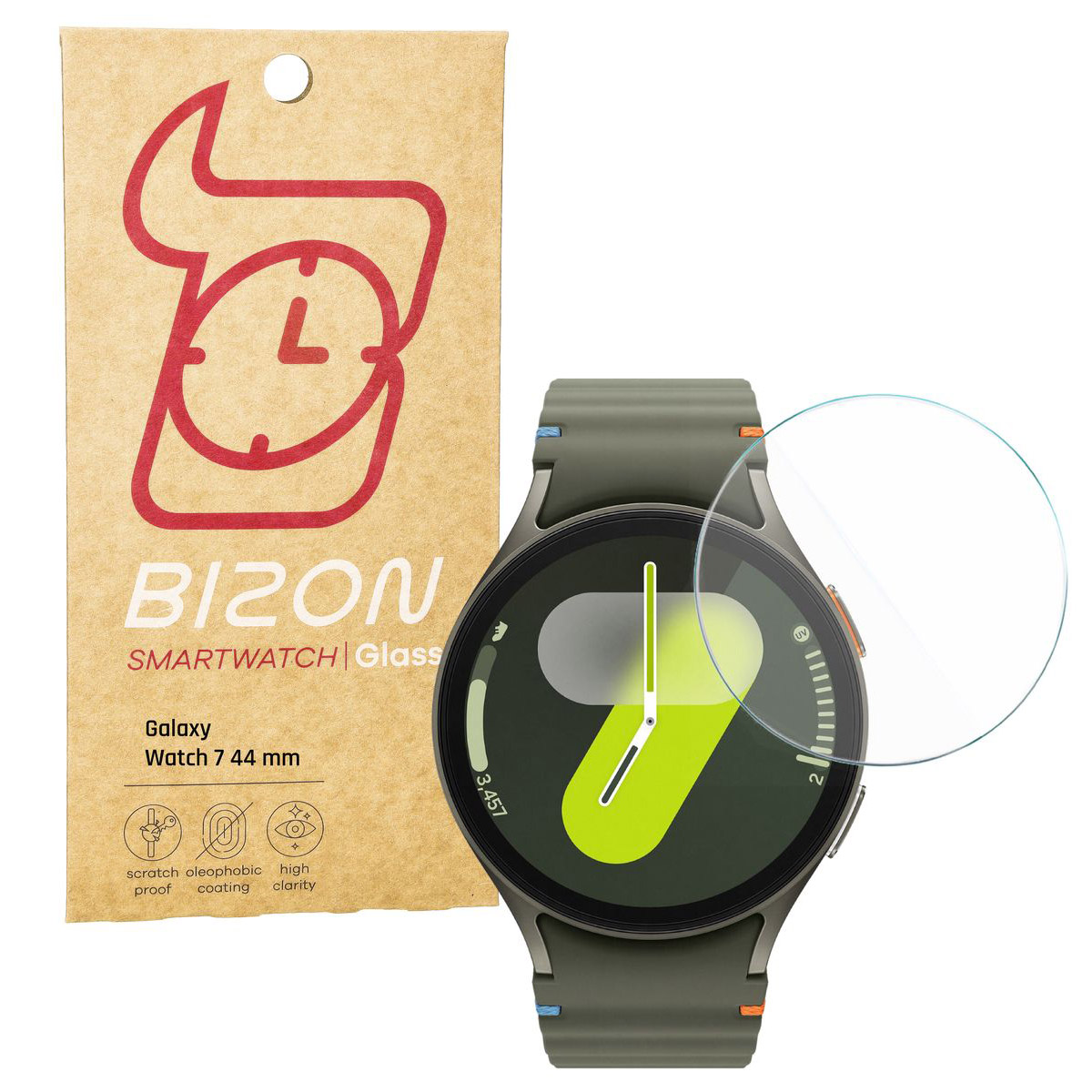 Szkło hartowane na ekran Bizon Glass Watch Clear do Galaxy Watch 7 44 mm