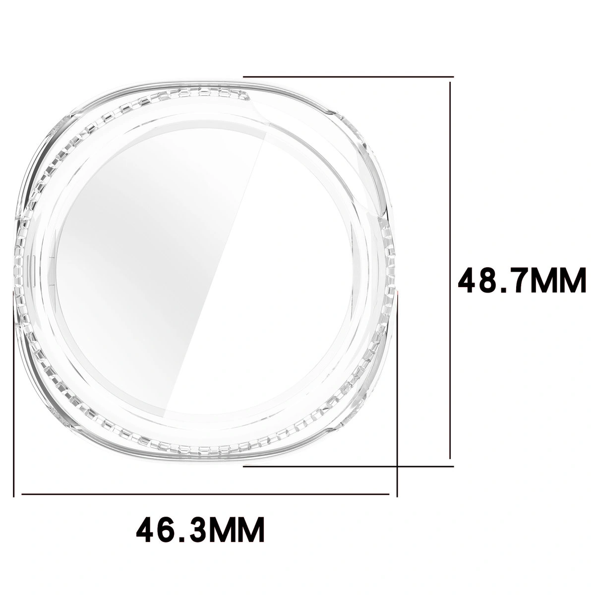 Wymiary etui Bizon Case+Glass Watch do Galaxy Watch 8 Classic 46 mm