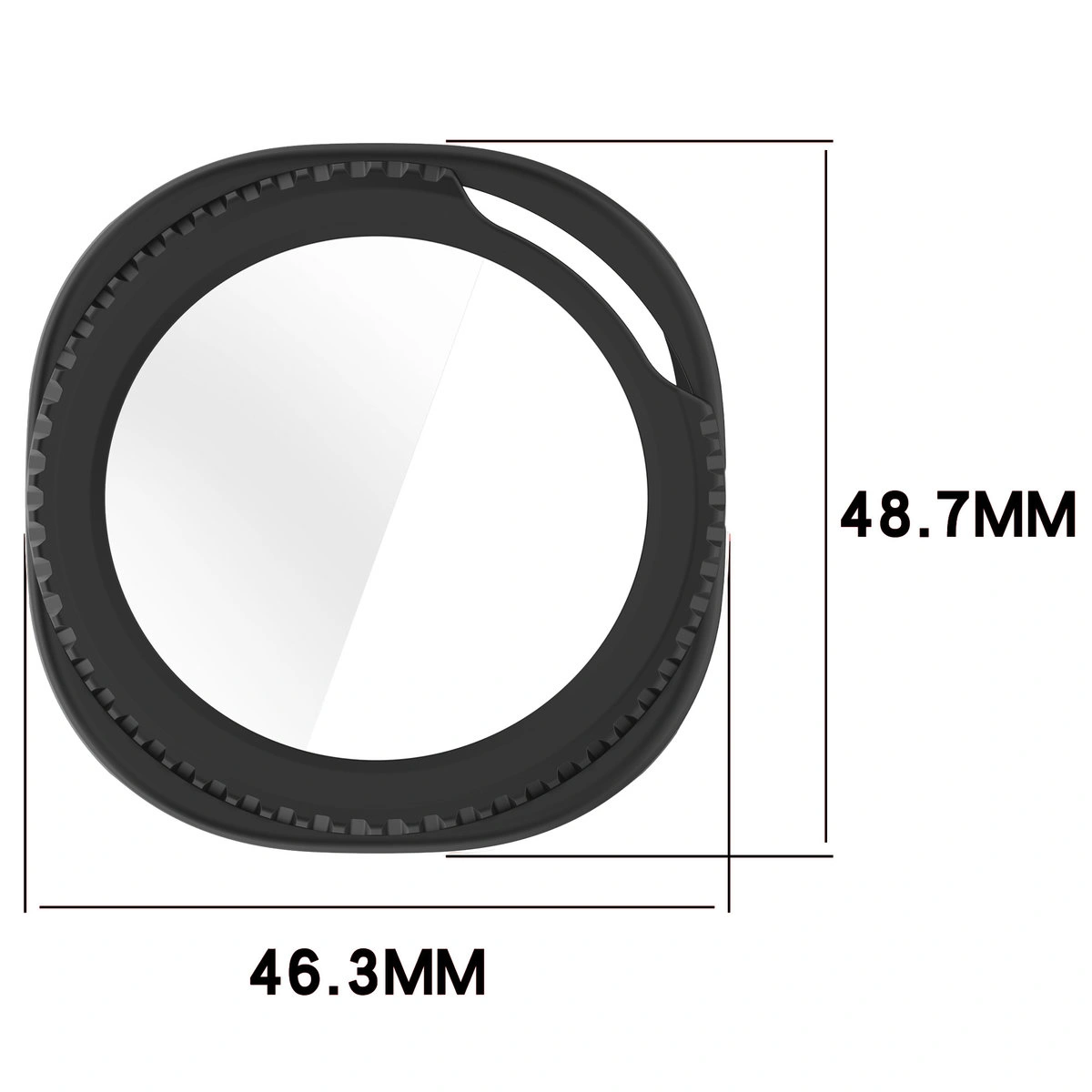 Wymiary etui Bizon Case+Glass Watch do Galaxy Watch 8 Classic 46 mm