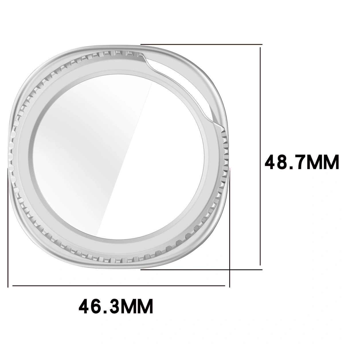 Wymiary etui Bizon Case+Glass Watch do Galaxy Watch 8 Classic 46 mm