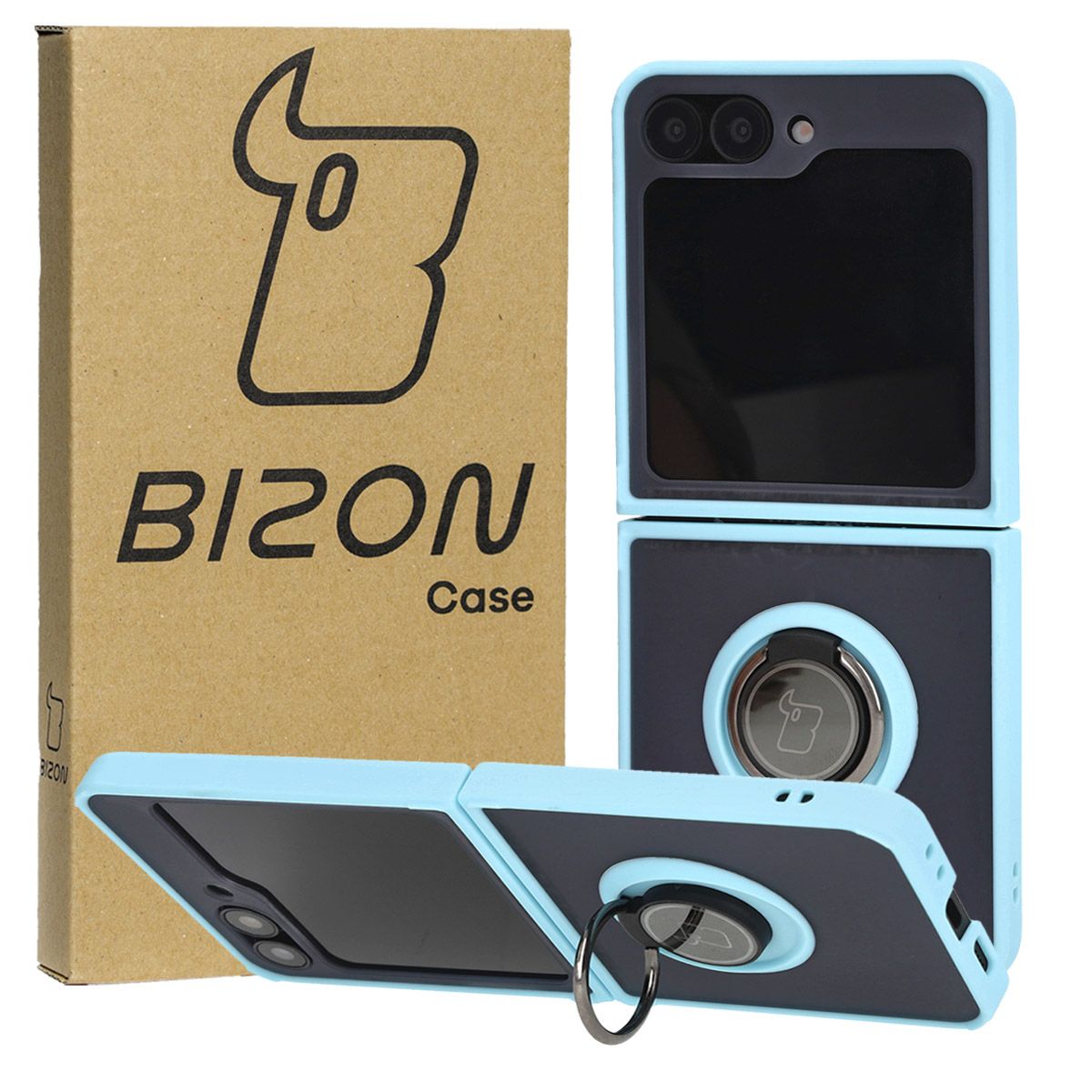 Etui z uchwytem na palec Bizon Case Hybrd Ring do Samsung Galaxy Z Flip6