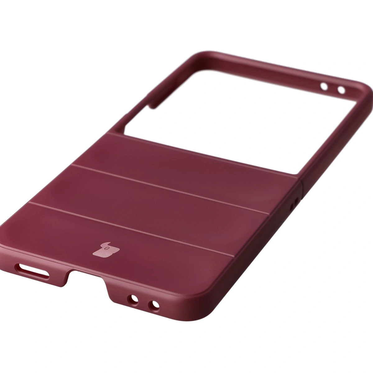 Precyzyjne wycięcia i kompatybilność z ładowaniem indukcyjnym w etui Bizon Case Tur do Galaxy Z Flip7