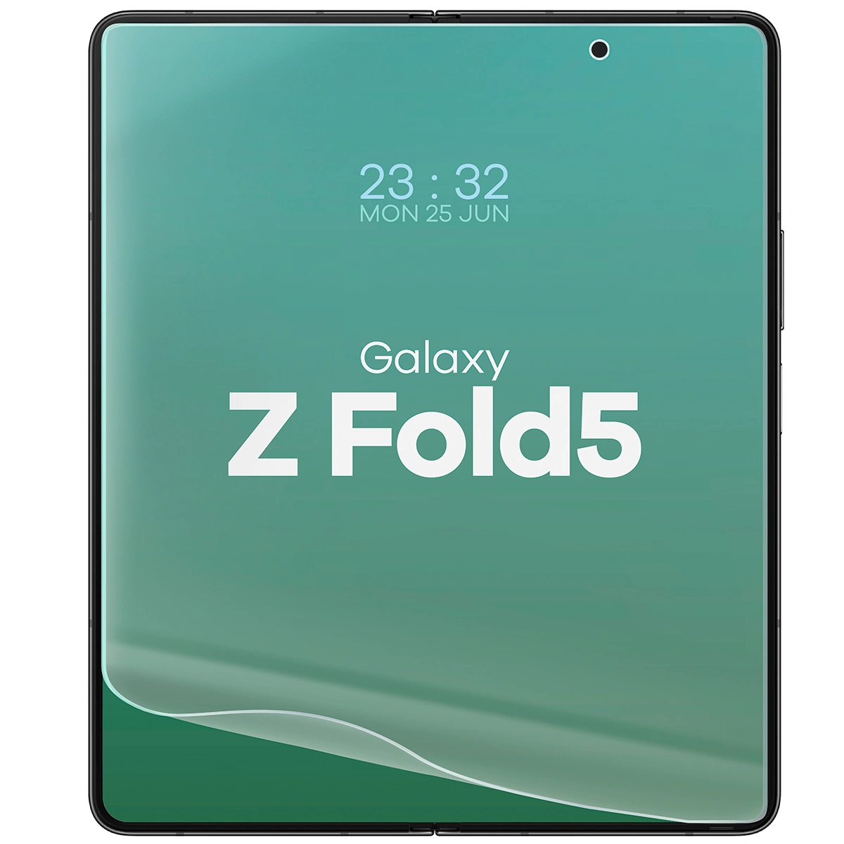 Folia hydrożelowa do Galaxy Z Fold5 obok telefonu