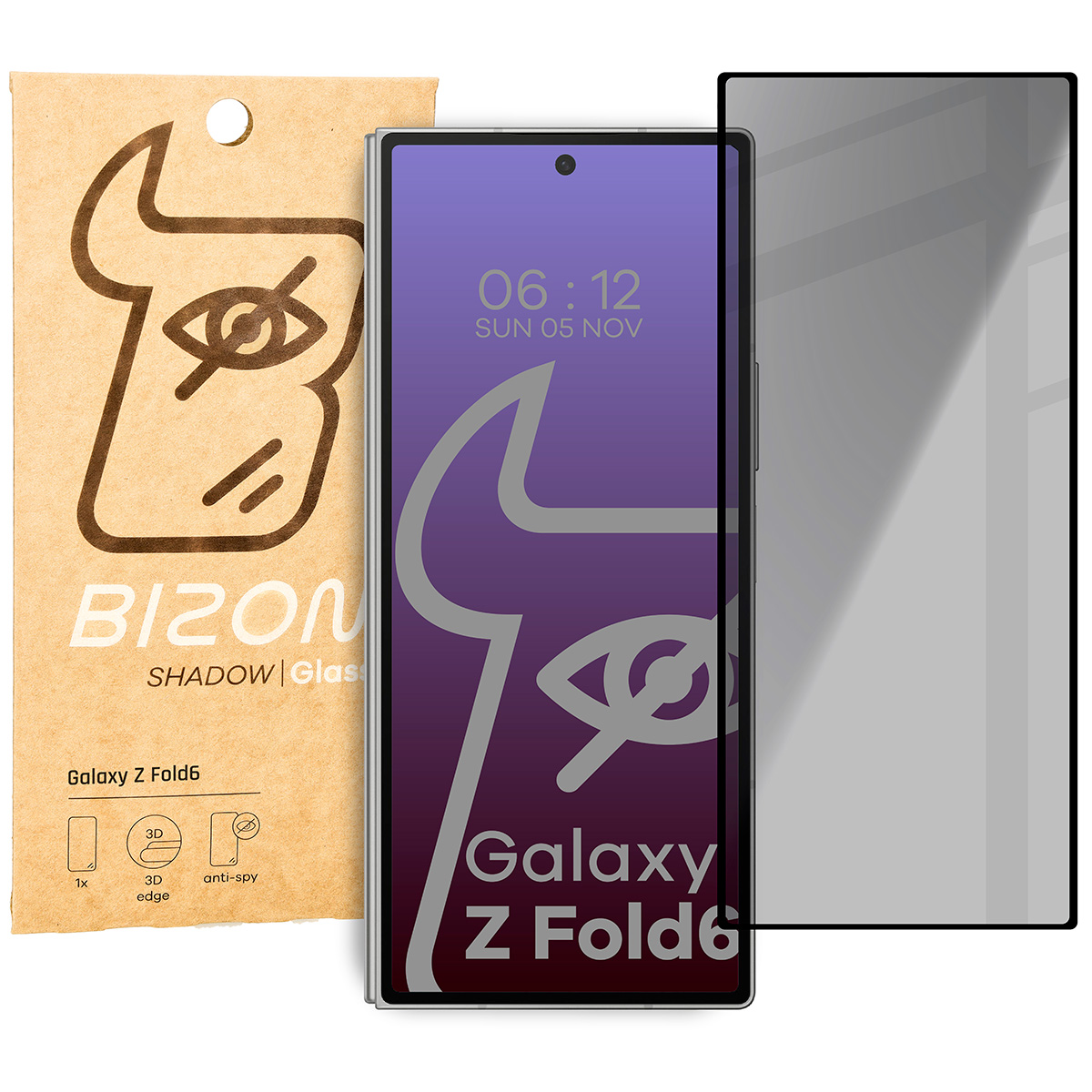 Szkło prywatyzujące Bizon Glass Edge Shadow do Galaxy Z Fold6