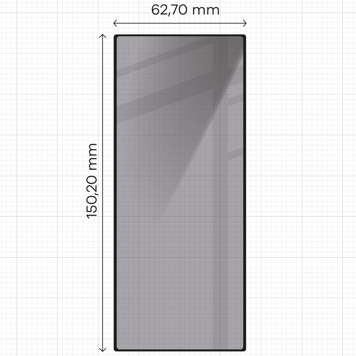 Zdjęcie na miarce szkła Bizon Glass Edge Shadow do Galaxy Z Fold6