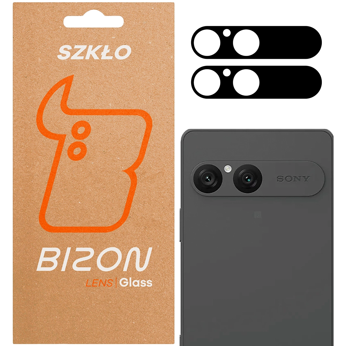 Pudełko i 2 sztuki szkła na aparat Bizon Glass Lens do Sony Xperia 10 VIIi