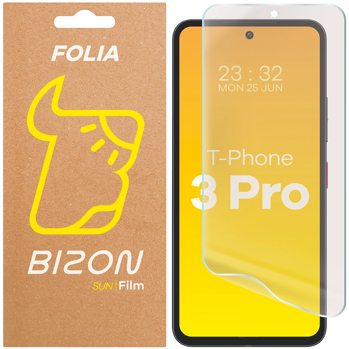 Folia matowa na ekran Bizon Glass Film Sun do T Phone 3 Pro, 1 sztuka
