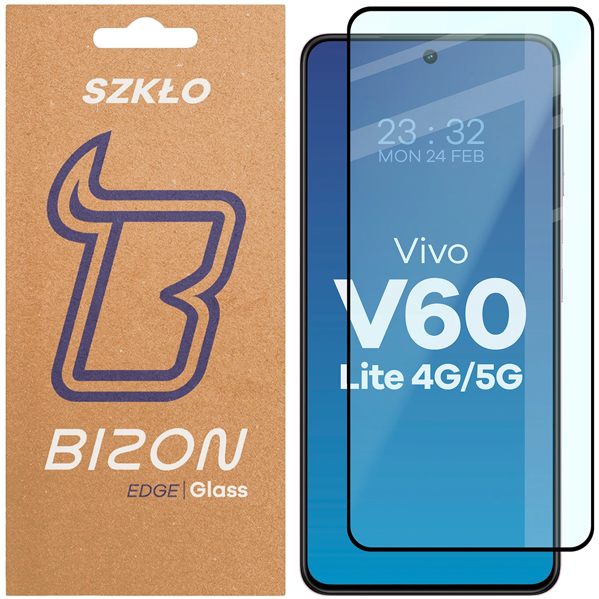 Szkło hartowane na cały ekran Bizon Glass Edge 2 dla Vivo V60 Lite 5G
