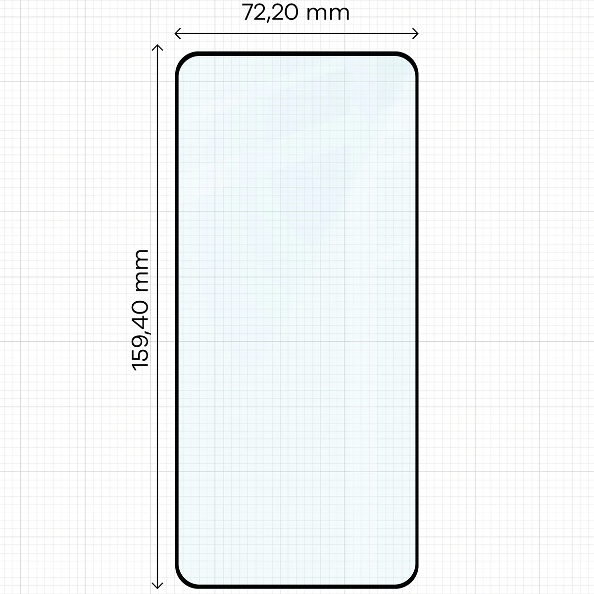 Wymiary szkła Bizon Glass Edge 2 do Vivo V60 Lite 5G