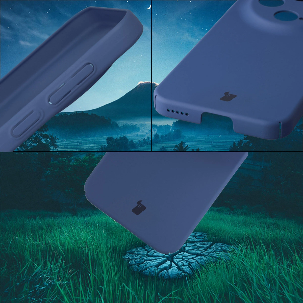 Zintegrowane osłony na przyciski, wycięcia i twardy materiał etui Bizon Case Łupka do Vivo X300