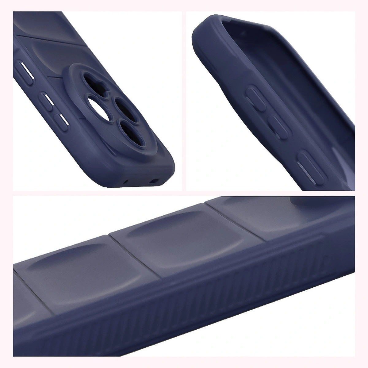 Teksturowane boki i podwyższone krawędzie ekranu i aparatu w etui Bizon Case Tur do Vivo X300