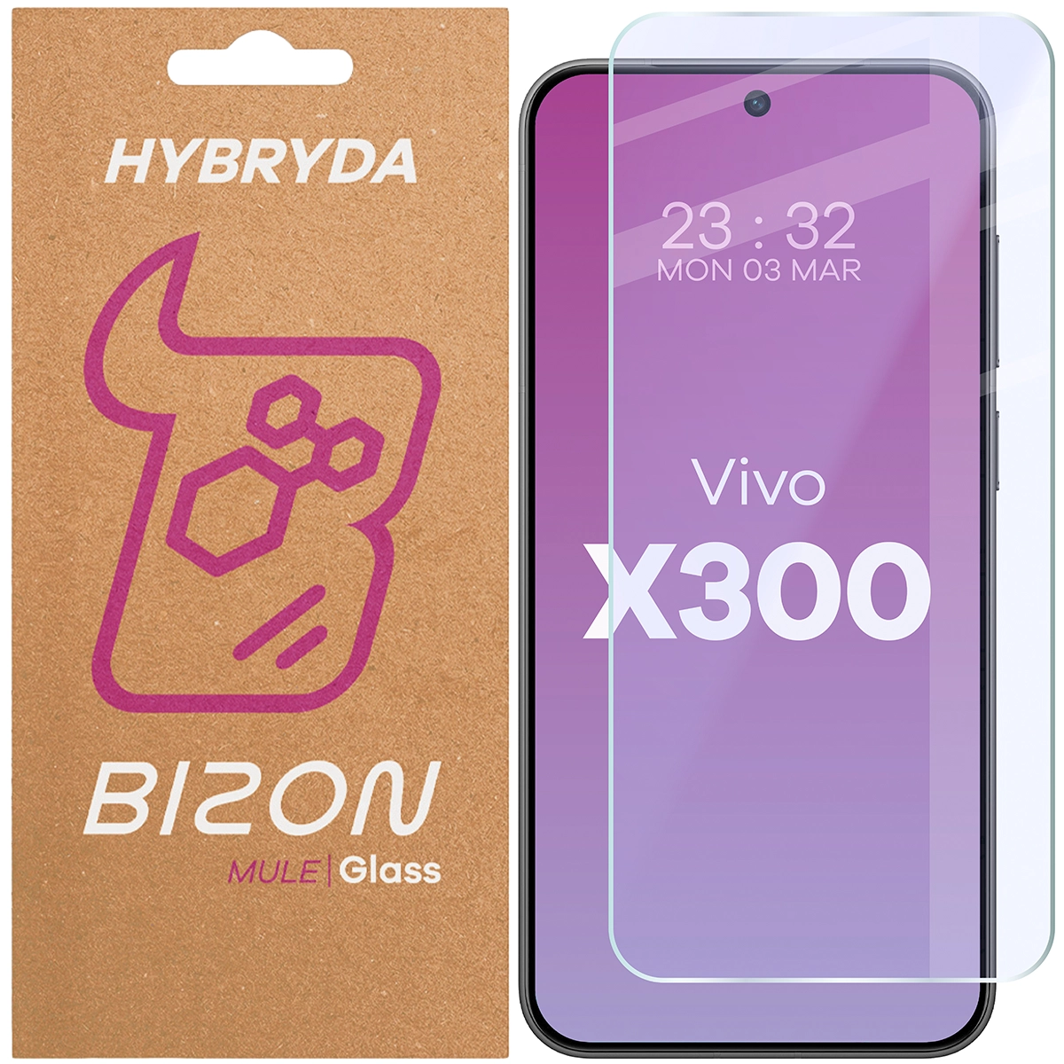 Szkło hybrydowe na ekran Bizon Glass Mule do Vivo X300