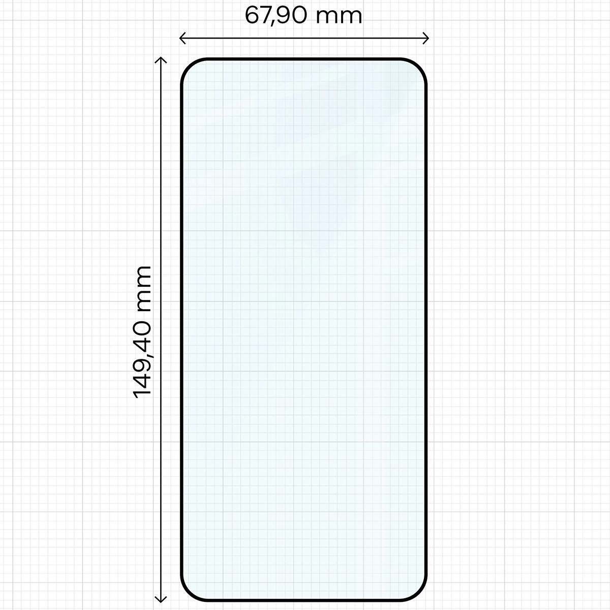 Wymiary szkła Bizon Glass Edge Duo do Xiaomi 13
