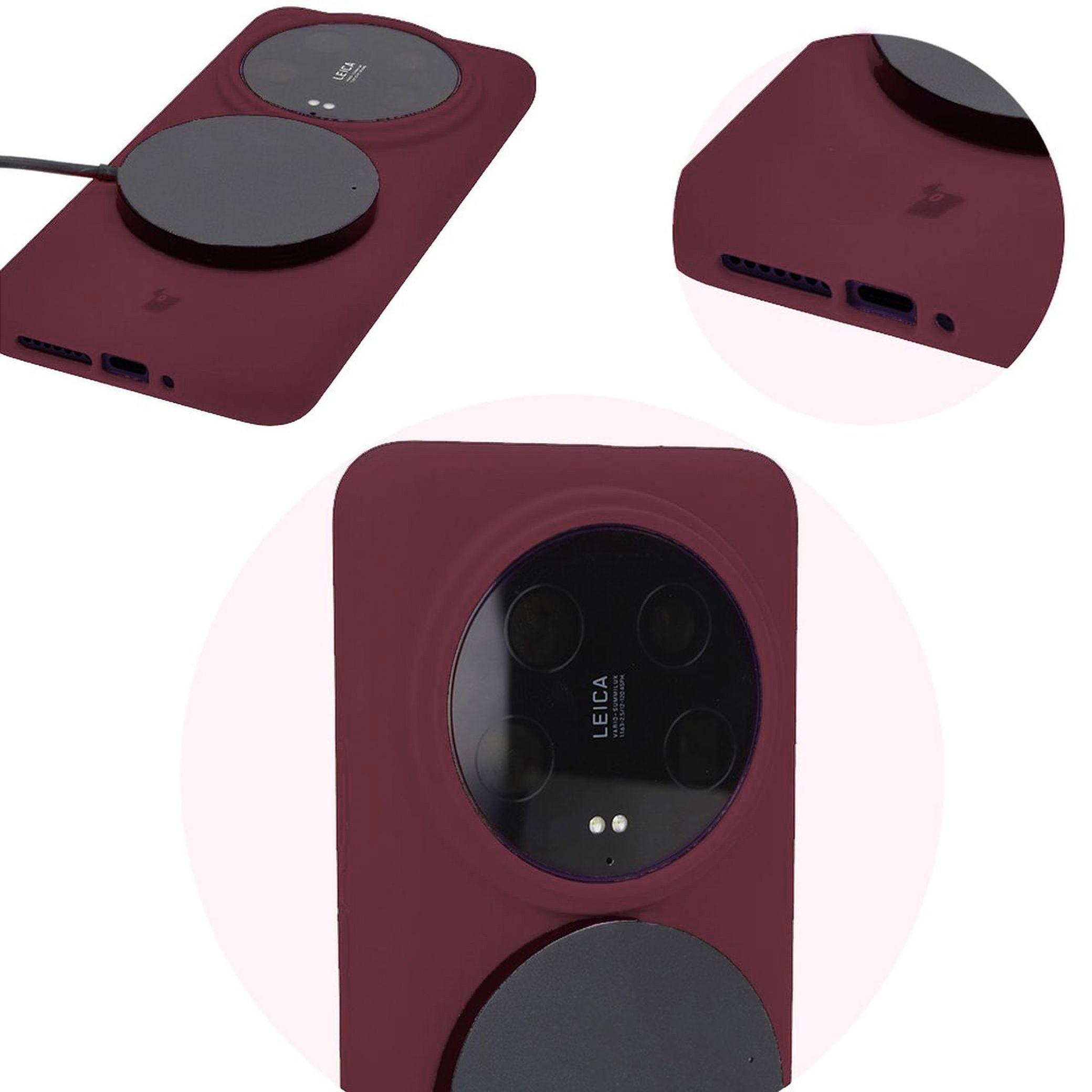 Zbliżenie na precyzyjne wycięcia i możliwość ładowania indukcyjnego w etui Bizon Soft Case