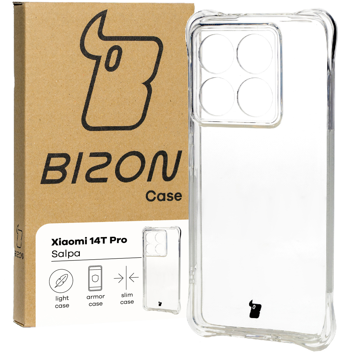 Przezroczyste etui Bizon Case Salpa do Xiaomi 14T Pro