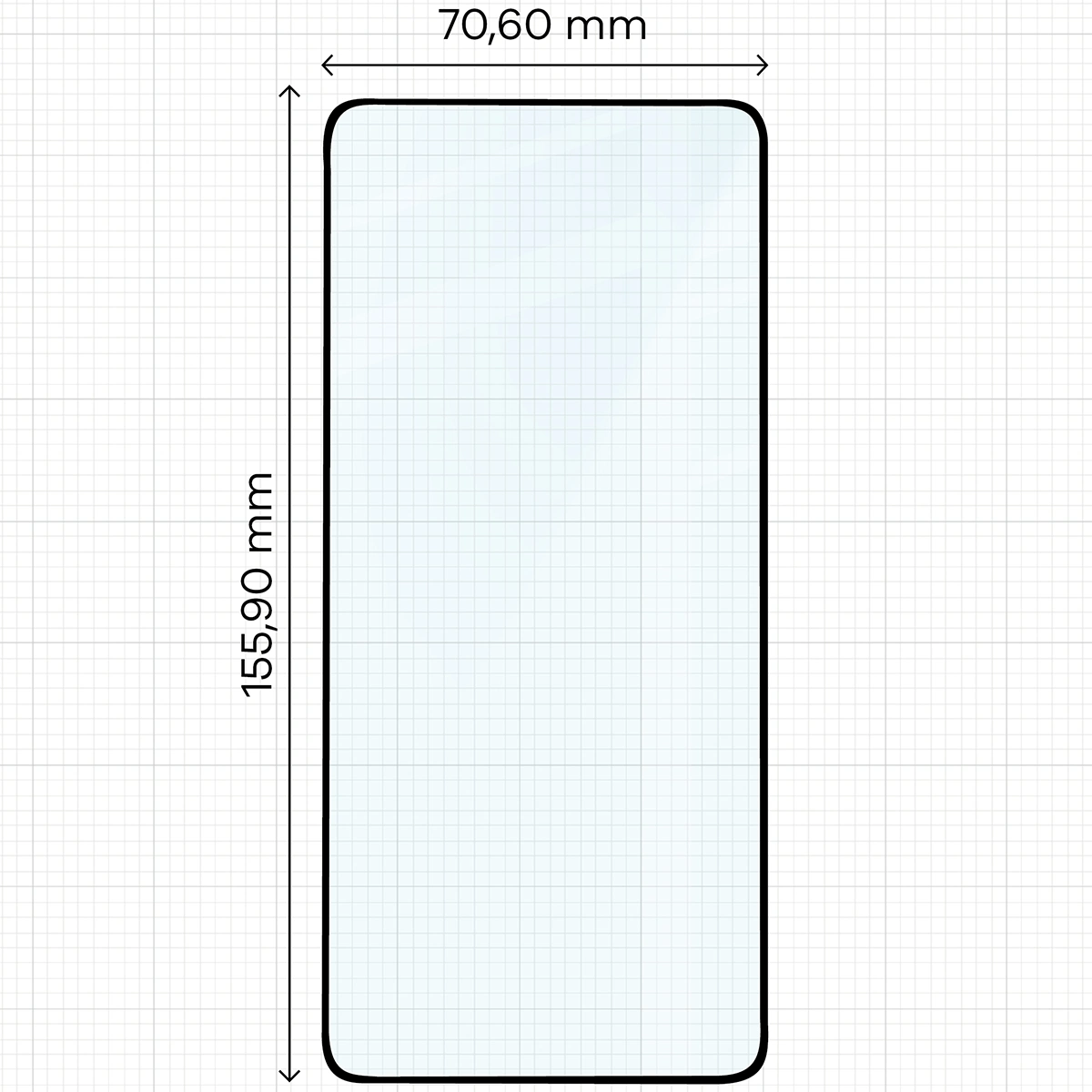 Wymiary szkła Bizon Glass Edge Duo do Xiaomi 14T Pro
